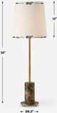 Uttermost® Sepia Antique Brass/Brown Buffet Lamp-3
