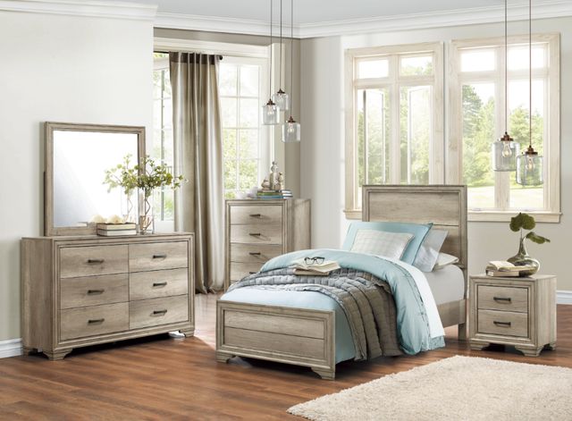 Homelegance® Lonan Natural Twin Panel Bed-1