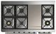 Ilve® Majestic III 48" Custom Pro Style Dual Fuel Liquid Propane Range with Griddle and Burnished Trim-2