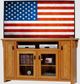 American Heartland Manufacturing Oak 70" Tall TV Stand-1
