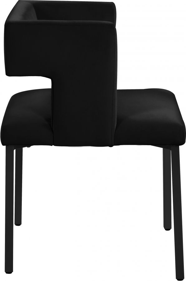 Meridian Furniture Caleb Black/Matte Black Velvet Dining Chair-3