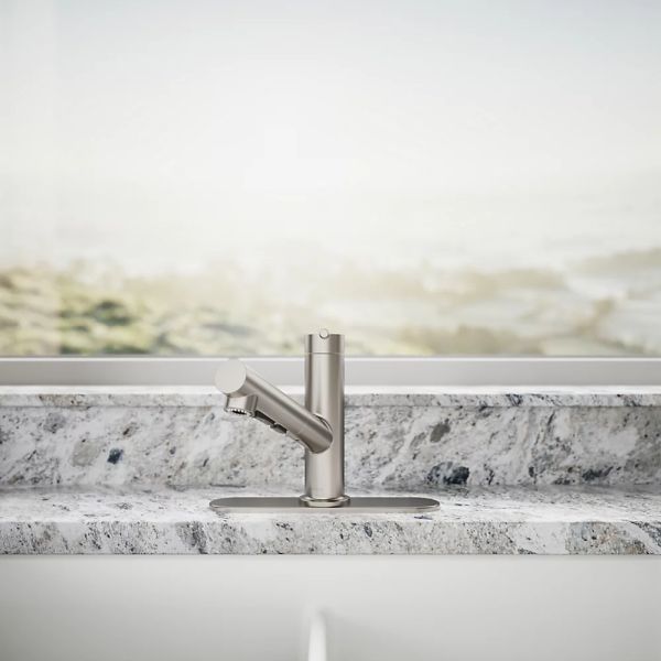 KOHLER® Crue® Vibrant Stainless Kitchen Sink Faucet with 3-Function Sprayhead-3