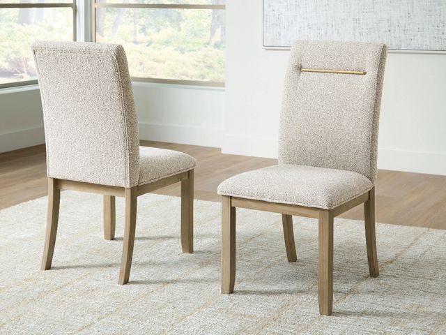 Signature Design by Ashley® Crendlin Light Brown Dining Upholstered Side Chair-1