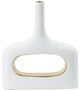 A & B Home Gold/White Vase-1