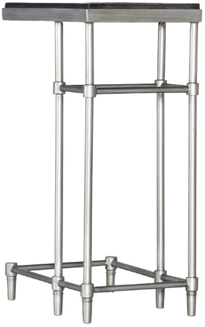 Hooker® Furniture Saint Armand Black Chairside Table with Brushed Pewter Base-2