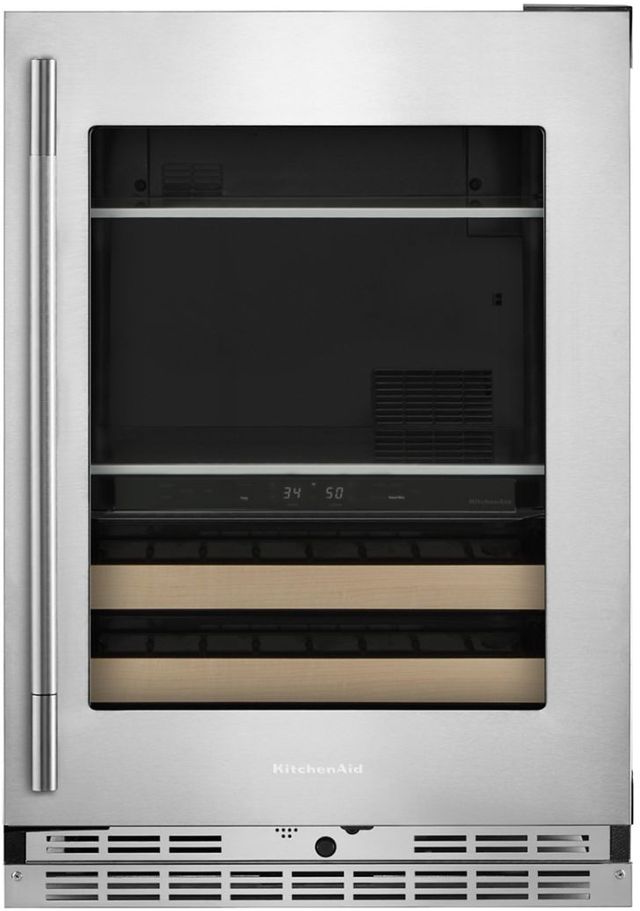 KitchenAid® 24" 4.8 Cu. Ft. PrintShield™ Stainless Steel Beverage Center -0