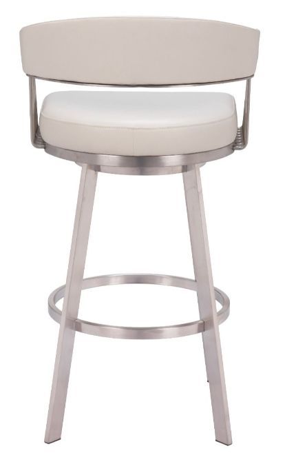  Zuo® Modern Bantry White Swivel Barstool-2