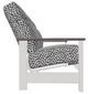 Telescope Casual Leeward Agra Classic/Snow Fabric/Polymer Outdoor MGP Cushion Supreme Three-Seat Sofa with Boardwalk Rustic Polymer Arms-2