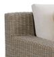 Elements International Ollie Tan/White Cream Olefin and Rattan Outdoor Chair-1