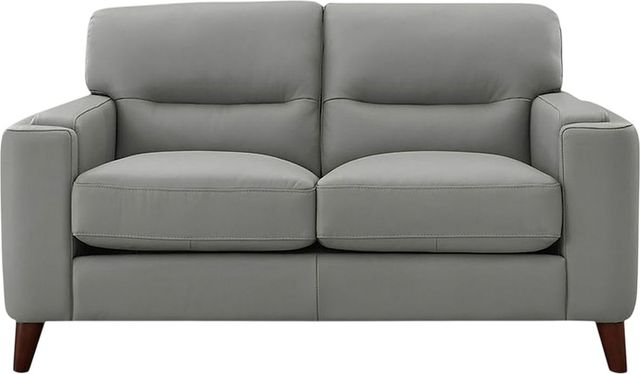 Aurora Furniture Elm Silver Gray Stationary Loveseat-0