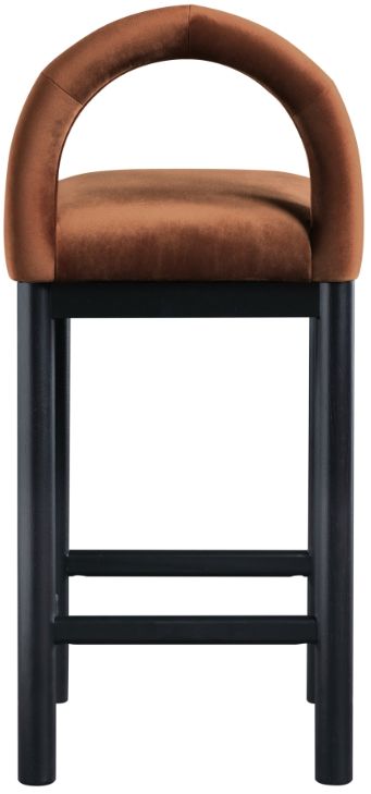 Meridian Furniture Conrad Black/Cognac Upholstered Counter Stool-3