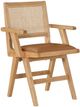 Meridian Furniture Abby Cognac/Natural Leather Dining Arm Chair-0