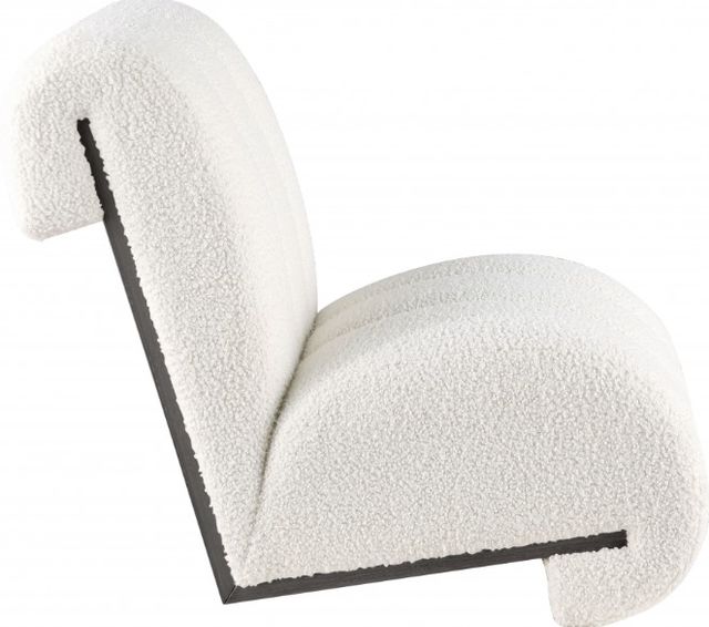 Meridian Furniture Swoon Cream/Black Faux Sheepskin Accent Chair-2