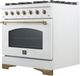FORNO® Antico Series Alta Qualita 36" White Pro Style Gas Range-3