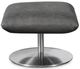 Bassett® Furniture Ranlo Graphite/Brushed Stainless Ottoman-1