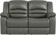 Elements International Marisol Aviarah Gray Manual Reclining Loveseat-2