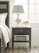 American Drew® Ardennes Black Forest Palladian Bedside Table-2