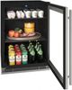 U-Line® 24" 5.7 Cubic Feet Black/Panel Ready Beverage Center-2