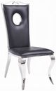 ACME Furniture Cyrene 2-Piece Black/Stainless Steel Dining Side Chair-1