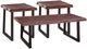 Steve Silver Co. Jennings 3-Piece Cherry Occasional Table Set with Ebony Base-0