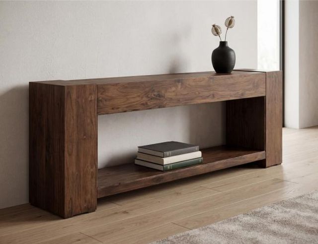 International Furniture Direct Natural Teca Brown 94" Console-1