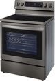 LG 30" PrintProof™ Black Stainless Steel Freestanding Electric Range with Air Fry-4