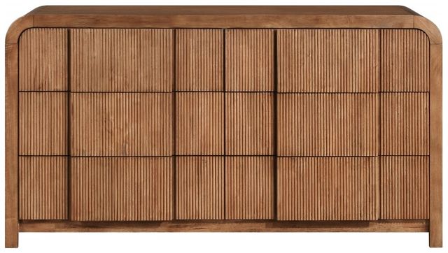 Meridian Furniture Fluted Brown Dresser-1