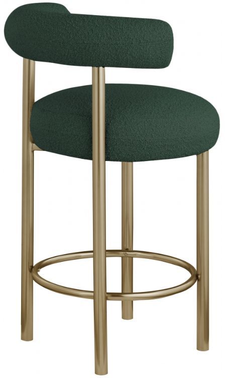 Meridian Furniture Bordeaux Brass/Green Bar Stool-3