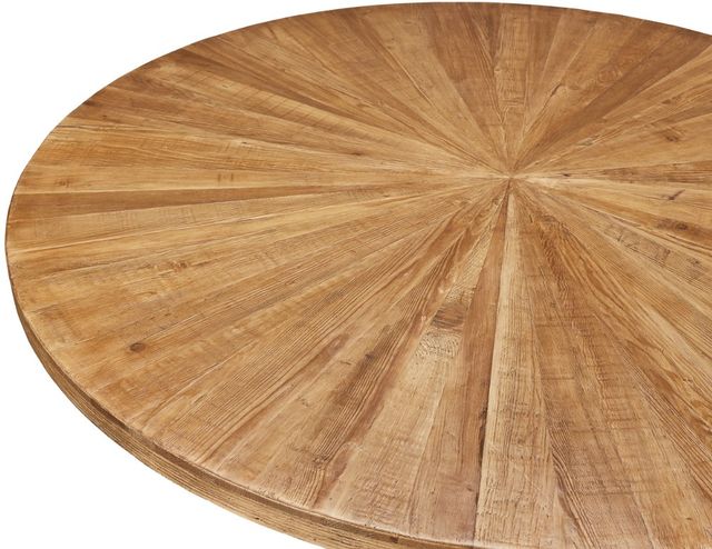 Furniture Classics Equator Brown Round Dining Table with Black Base-1
