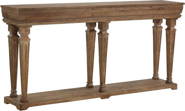 Powell® Benjamin Weathered Driftwood Console Table-0