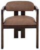 International Furniture Direct Raramuri Brown/Stained Dark Upholstered Dining Arm Chair-1