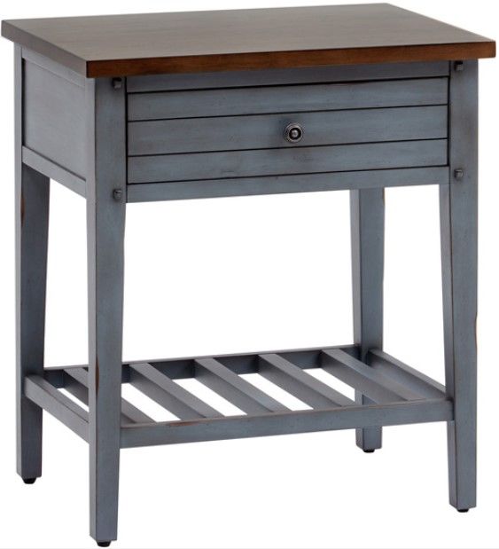 aspenhome® Pinebrook Denim 1-Drawer Nightstand-0