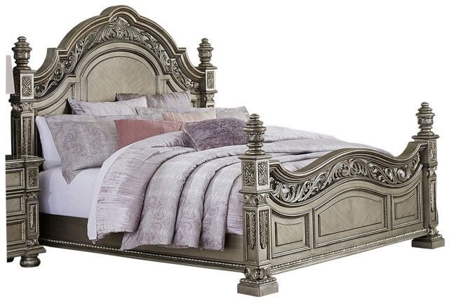 Homelegance® Catalonia Platinum Queen Posted Bed-0