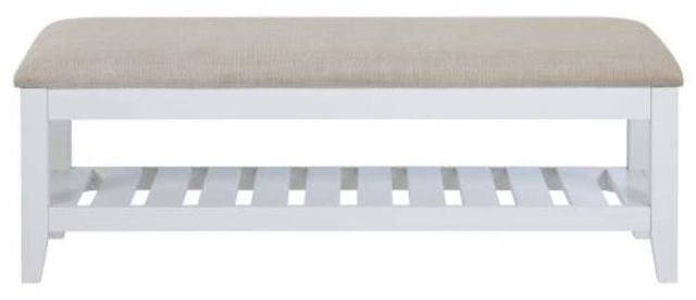 Coaster® Bexhill Beige/White Upholstered Rectangular Bench -1