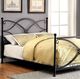 Furniture of America® Zaria Matte Black Twin Metal Rod Bed-2