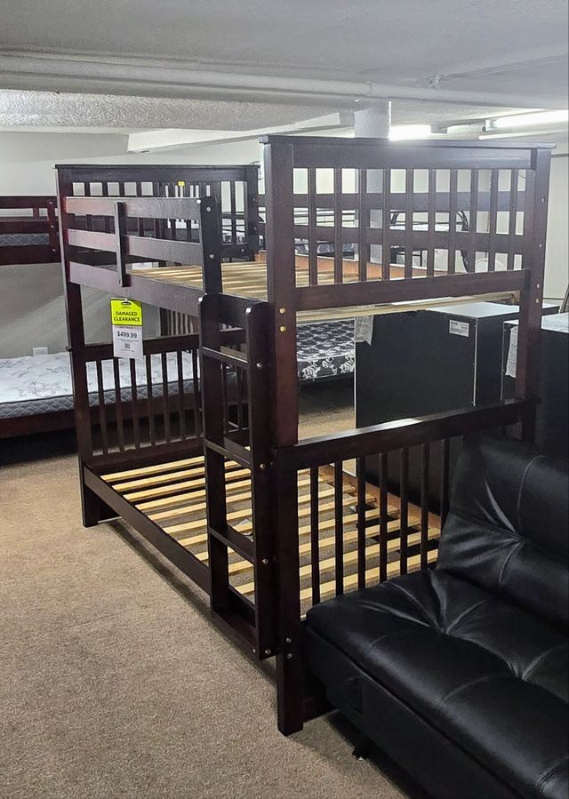 Espresso Loft Bunk Bed (Single over Single-1