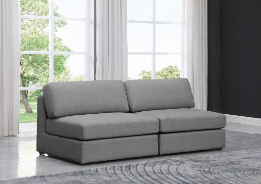 Meridian Furniture Beckham Grey Modular 76" Sofa-2