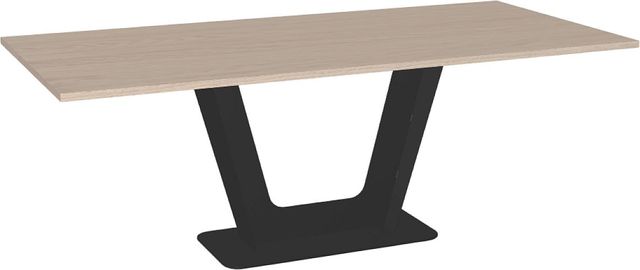 Amisco Customizable Amelia 84" Rectangular Dining Table with 1" White Oak Veneer Top-0
