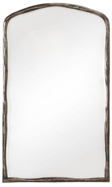 Uttermost® Hammered Antique Nickel Arch Mirror-0