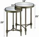 ACME Furniture Aditya Mirrored Top Nesting Table with Antique Brass Base-2
