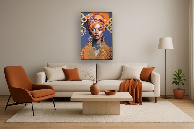 Classy Living Captivating Golden Mosaic Majesty Wall Art-1