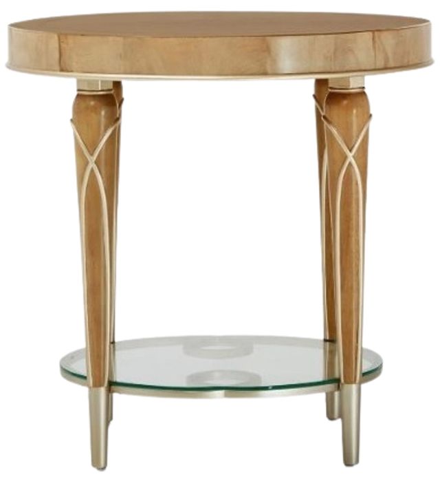 Michael Amini® Villa Cherie Caramel End Table-2
