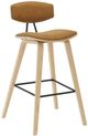 Armen Living Fox 2-Piece Camel/Oak Barstool Set-0