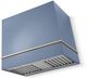 La Cornue Cornufé Loge 36" Provence Blue Wall Mounted Range Hood with Polished Brass Trim-0