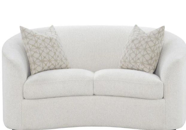 Coaster® Isabella 2-Piece Natural Faux Sheepskin Upholstered Seating Set -2