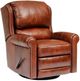 Smith Brothers Customizable 720 Leather Manual Swivel Glider Reclining Chair-0