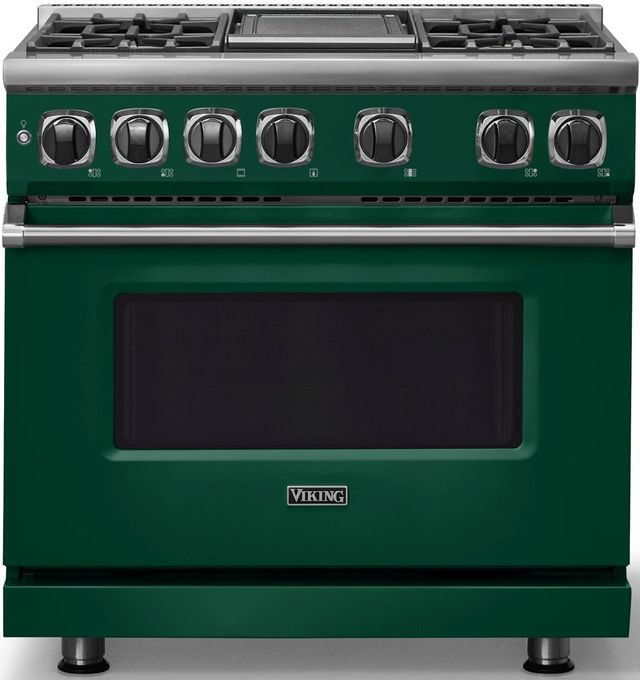 Viking® 7 Series 36" Ivy Pro Style Dual Fuel Range with Griddle-0