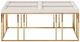 Michael Amini® Carmela Shimmer Ivory Cocktail Table with Gold Base-3