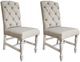 International Furniture Direct Rock Valley White Upholstered Dining Side Chair-1