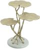 A & B Home White Marble Base With Three-Tiered Gold End Table-0